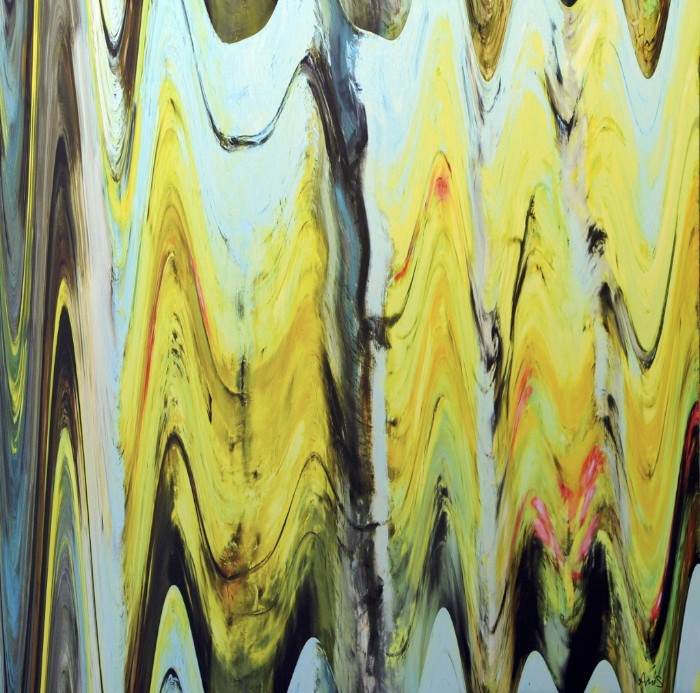 02 Aspen Wave 2 30x30in (76x76cm), ink on metal